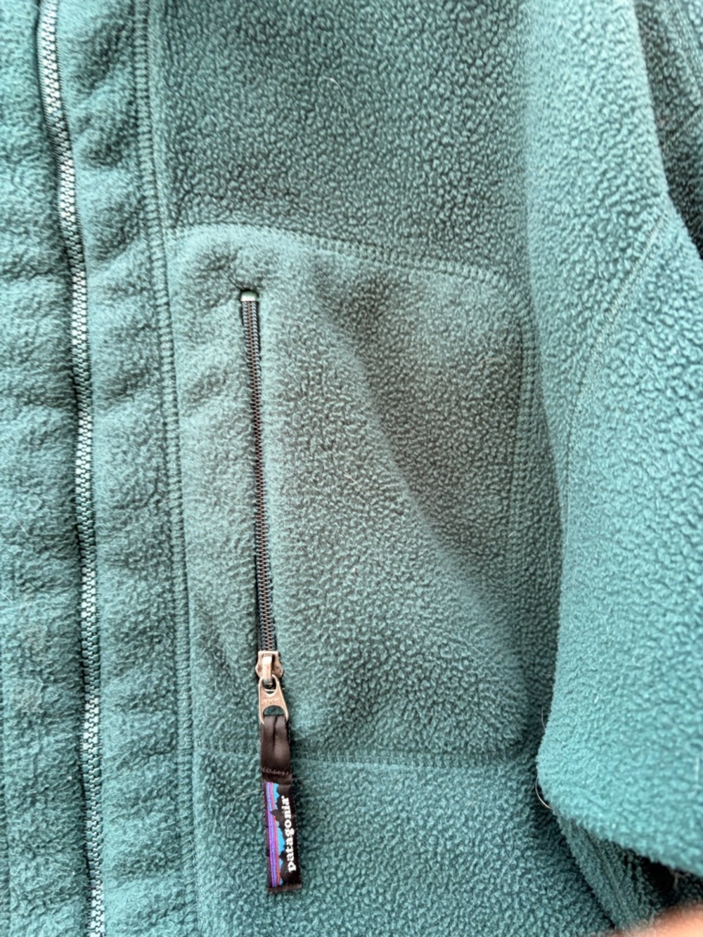 Patagonia Full-Zip Green Fleece Jacket Mens size XL - Picture 4 of 5